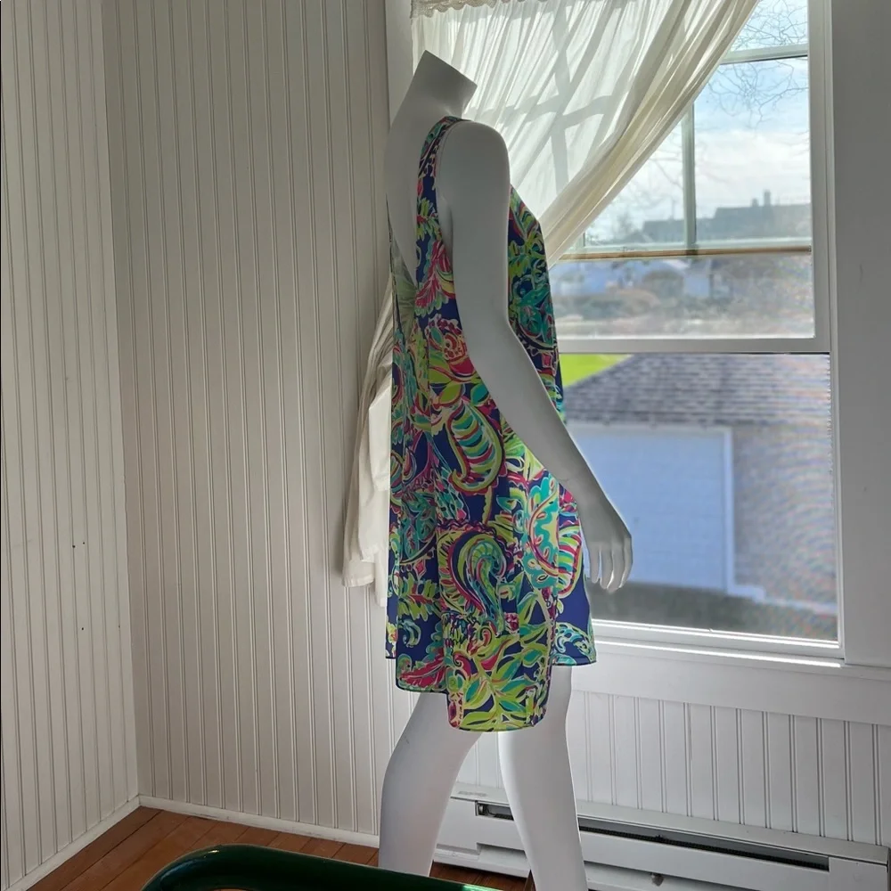 NWT Lilly Pulitzer XL Poppy Dress In ‘Toucan Play’ Print 100% silk w/poly lining - Picture 4 of 16